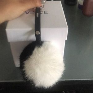 Vince rabbit fur key chain